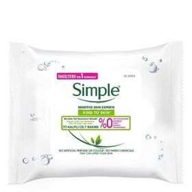 Simple 25 Adet Micellar Yüz Temizleme Mendili