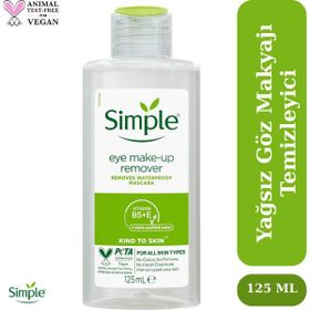 Simple Kind To Skin 125 ml Hasas Göz Makyaj Temizleyici