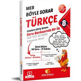 Sinan Kuzucu Yayınları 8.Sınıf MEB Böyle Sorar Türkçe Soru Bankası 2022