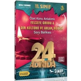 Sınav 11.Sınıf 24 Adımda Felsefe Grubu Din Kültürü ve Ahlak Bilgisi Soru Bankası