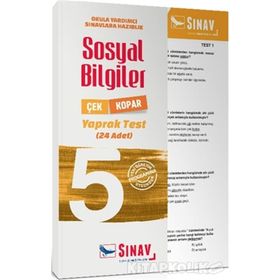 Sınav 5. Sınıf Sosyal Bilgiler Çek Kopar Yaprak Test - kollektif