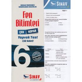 Sınav 6. Sınıf Fen Bilimleri Akordiyon Kitap Sınav Dergisi Yayınları