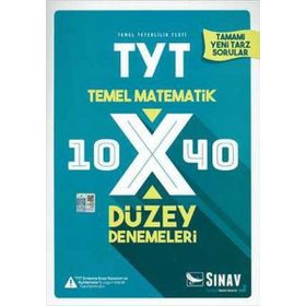 Sınav TYT Matematik 10x40 Düzey Denemeleri Sınav Dergisi Yayınları