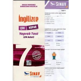 Sınav Yayınları 7. Sınıf İngilizce Yaprak Test
