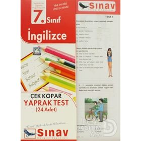 Sınav Yayınları 7. Sınıf İngilizce Yaprak Test