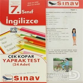 Sınav Yayınları 7. Sınıf İngilizce Yaprak Test