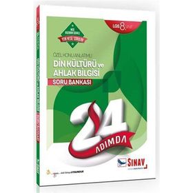 Sınav Yayınları 8.Sınıf 24 Adımda Din Kültürü Ve Ahlak Bilgisi Soru Bankası