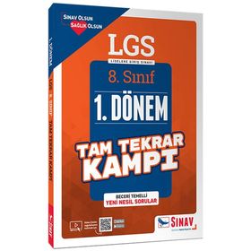 Sınav Yayınları 8. Sınıf LGS 1. Dönem Tam Tekrar Kampı