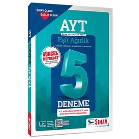 Sınav Yayınları AYT Eşit Ağırlık Çözümlü 5 Deneme