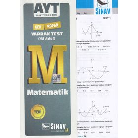 Sınav Yayınları AYT Matematik Çek Kopart Yaprak Test