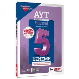 Sınav Yayınları AYT Sayısal Çözümlü 5 Deneme