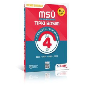 Sınav Yayınları MSÜ Tıpkı Basım Son 4 Yıl Çıkmış Çözümlü Sorular 2020-2023