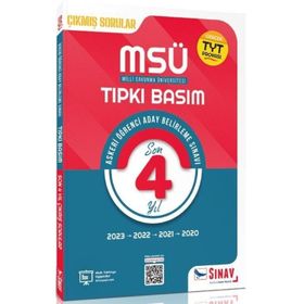Sınav Yayınları MSÜ Tıpkı Basım Son 4 Yıl Çıkmış Çözümlü Sorular 2020-2023
