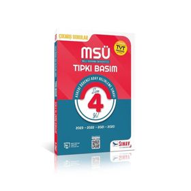 Sınav Yayınları MSÜ Tıpkı Basım Son 4 Yıl Çıkmış Çözümlü Sorular 2020-2023