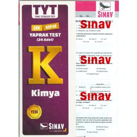 Sınav Yayınları TYT Kimya Çek Kopart Yaprak Test