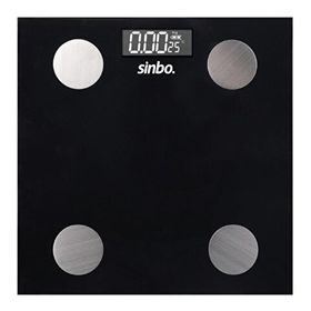 Sinbo SBS-4466 Siyah Yağ Ölçer Fonksiyonlu Akıllı Bluetooth Baskül