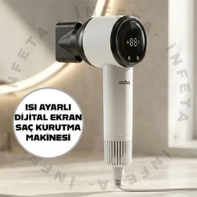 Sinbo SHD-1756 Bldc 800W Dijital Ekran Anti-Statik Başlıklı Beyaz Saç Kurutma Makinesi