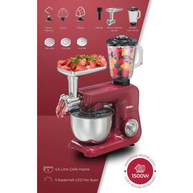 Sinbo SMX-2775 Kırmızı Hamur Kıyma Blender Makinesi