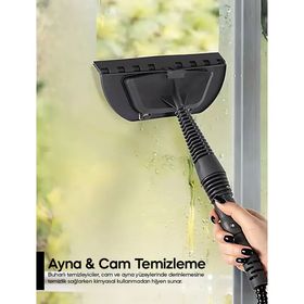 Sinbo SSC-6423 Siyah Çok Fonksiyonlu Buharlı Temizlik Makinesi