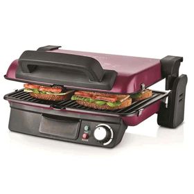 Sinbo SSM-2539 Mürdüm 2000 W 6 Adet Pişirme Kapasiteli Teflon Çıkarılabilir Plakalı Izgara ve Tost Makinesi