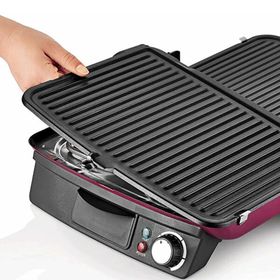 Sinbo SSM-2539 Mürdüm 2000 W 6 Adet Pişirme Kapasiteli Teflon Çıkarılabilir Plakalı Izgara ve Tost Makinesi