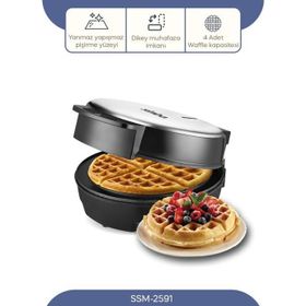 Sinbo SSM-2591 220 W Siyah Waffle Makinesi