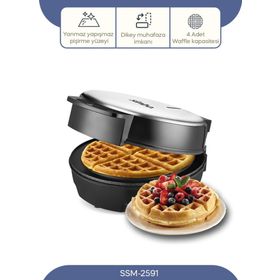 Sinbo SSM-2591 220 W Siyah Waffle Makinesi