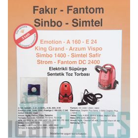 Sinbo SVC 3438 10 Adet Süpürge Toz Torbası