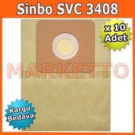 Sinbo SVC3408 10'lu Kağıt Süpürge Toz Torbası