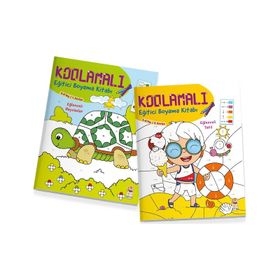 Sincap Kitap Kodlamalı Eğitici Boyama Seti 5-6 Yaş 2 Kitap