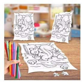 Sincap Ormanda Boyama Puzzle Tablo