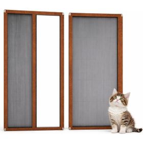 Sineklikstore 100x220 cm Açık Kahve Akordiyon Kapı Kedi Sinekliği