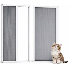 Sineklikstore 100x220 cm Beyaz Akordiyon Kapı Kedi Sinekliği