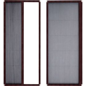 Sineklikstore Akordiyon 100x220 cm Çelik Koyu Kahve Pileli Kapı Sinekliği