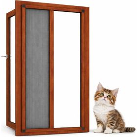 Sineklikstore Akordiyon 70x140 cm Çelik Açık Kahve Pencere Kedi Sinekliği