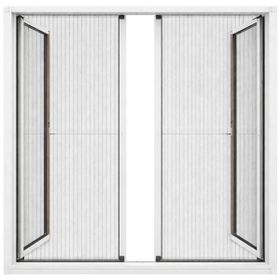 Sineklikstore Duble Akordiyon 140x240 cm Çelik Beyaz Kapı Sinekliği