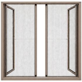 Sineklikstore Duble Akordiyon Çelik 140x240 cm Vizon Kapı Sinekliği