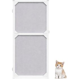 Sineklikstore Menteşeli Çelik 90x10 cm Beyaz Kapı Kedi Sinekliği