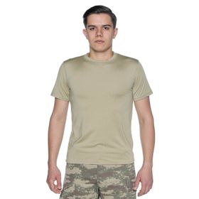 Single Sword Bej Kısa Kol Microfiber Tişört Askeri Üst İçlik Microfiber Fanila