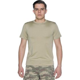 Single Sword Bej Kısa Kol Microfiber Tişört Askeri Üst İçlik Microfiber Fanila