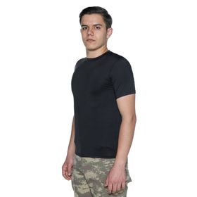 Single Sword Siyah Kısa Kol Microfiber Tşört Askeri Üst İçlik Microfiber Fanila