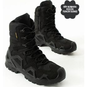 Single Sword SS602 Siyah Fermuarlı Askeri Unisex Outdoor Bot
