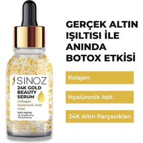 Sinoz 24K 30 ml Altın Parçacıklı Kırışıklık Karşıtı Kolajen Serum
