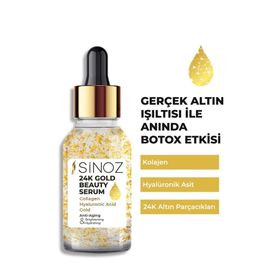 Sinoz 24K 30 ml Altın Yaşlanma Karşıtı Yüz Bakım Serumu