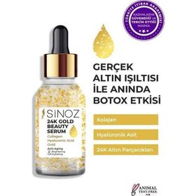Sinoz 24K 30 ml Altın Yaşlanma Karşıtı Yüz Bakım Serumu