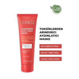 Sinoz 50 ml Akne ve Siyah Nokta Karşıtı Arındırıcı Yüz Bakım Maskesi