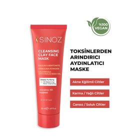 Sinoz 50 ml Akne ve Siyah Nokta Karşıtı Arındırıcı Yüz Bakım Maskesi