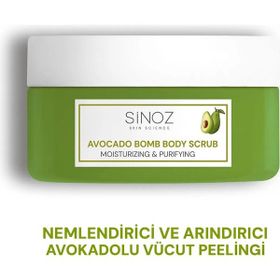Sinoz Avocado Bomb Nemlendirici ve Arındırıcı 300 gr Vücut Peelingi