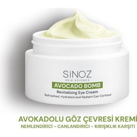 Sinoz Avokado Bomb 15 ml Nemlendirici Canlandırıcı Kırışıklık Karşıtı Göz Çevresi Bakım Kremi