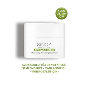 Sinoz Avokado Bomb 50 ml Kuru Ciltler için Nemlendirici ve Canlandırıcı Yüz Bakım Kremi